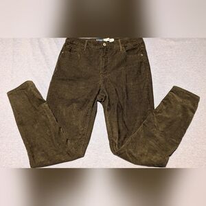 Old Navy Dark Green Olive High Rise Rockstar Skinny Corduroy Pants